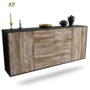 Sideboard Orange, Treibholz, hängend (180x79x35cm)