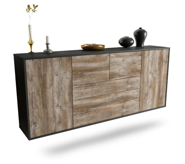 Sideboard Orange, Treibholz, hängend (180x79x35cm)