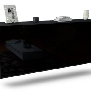 Sideboard Orange, Schwarz, hängend (180x79x35cm)