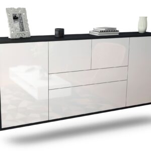 Sideboard Orange, Weiß, hängend (180x79x35cm)