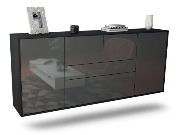 Sideboard Orange, Grau, hängend (180x79x35cm)