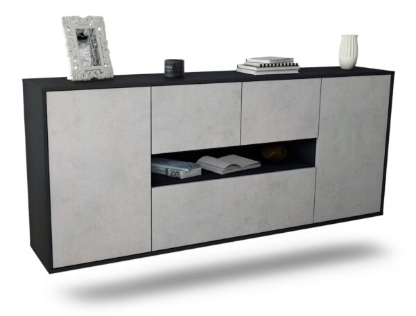 Sideboard Warren, Beton, hängend (180x79x35cm)