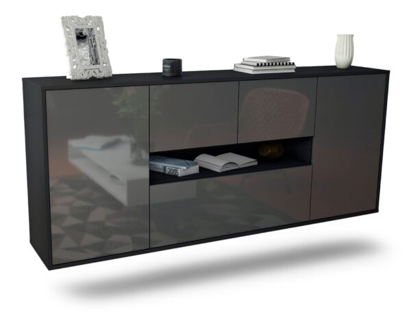 Sideboard Warren, Grau, hängend (180x79x35cm)