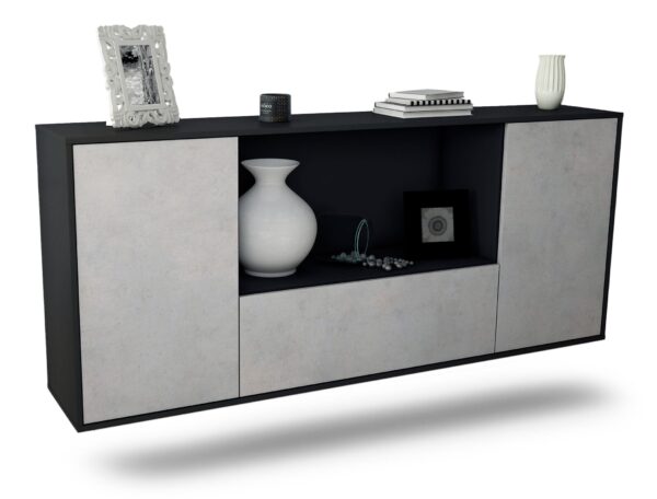 Sideboard Fort Collins, Beton, hängend (180x79x35cm)