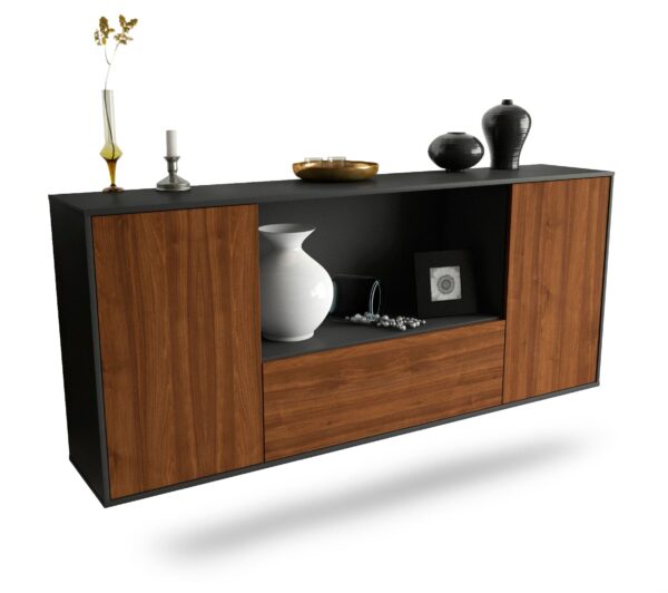 Sideboard Fort Collins, Walnuss, hängend (180x79x35cm)