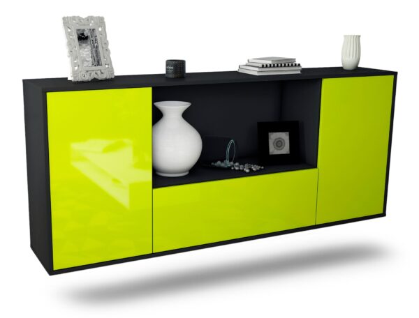 Sideboard Fort Collins, Grün, hängend (180x79x35cm)