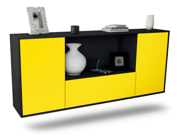 Sideboard Fort Collins, Gelb, hängend (180x79x35cm)