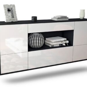 Sideboard East Los Angeles, Weiß, hängend (180x79x35cm)