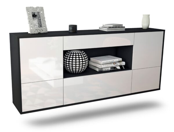 Sideboard East Los Angeles, Weiß, hängend (180x79x35cm)