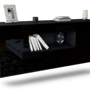 Sideboard Fullerton, Schwarz, hängend (180x79x35cm)