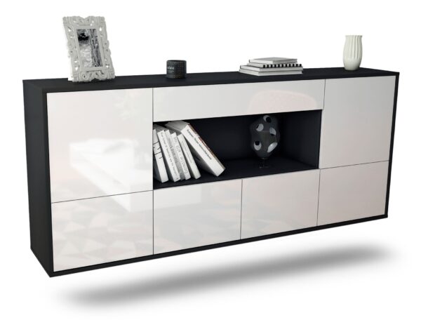 Sideboard Fullerton, Weiß, hängend (180x79x35cm)