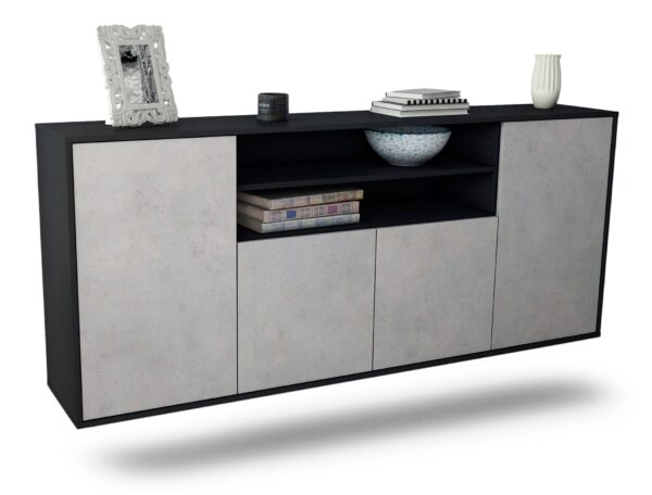 Sideboard Mesquite, Beton, hängend (180x79x35cm)