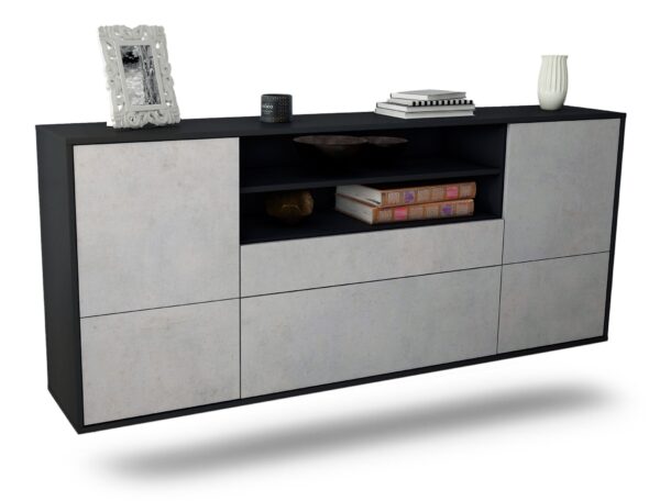 Sideboard Elk Grove, Beton, hängend (180x79x35cm)