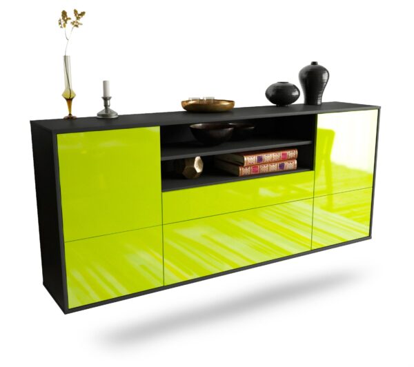 Sideboard Elk Grove, Grün, hängend (180x79x35cm)