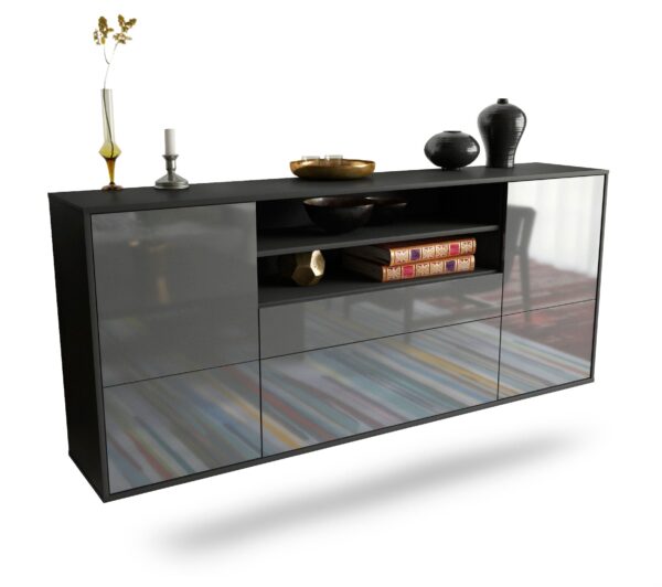 Sideboard Elk Grove, Grau, hängend (180x79x35cm)