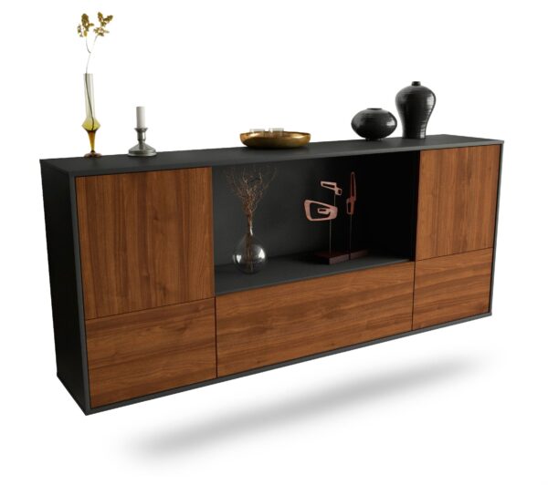 Sideboard Sunnyvale, Walnuss, hängend (180x79x35cm)