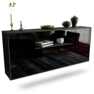 Sideboard Savannah, Schwarz, hängend (180x79x35cm)