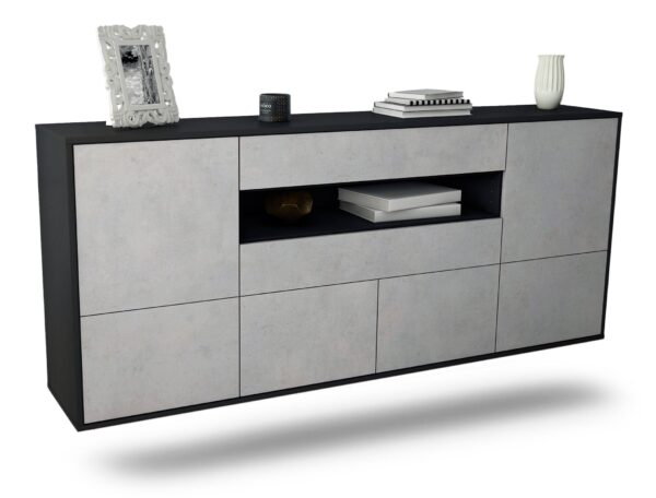 Sideboard McAllen, Beton, hängend (180x79x35cm)