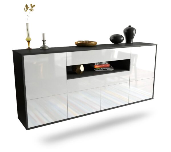 Sideboard McAllen, Weiß, hängend (180x79x35cm)