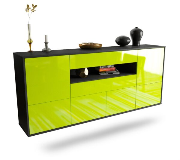 Sideboard McAllen, Grün, hängend (180x79x35cm)