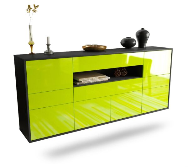 Sideboard Coral Springs, Grün, hängend (180x79x35cm)