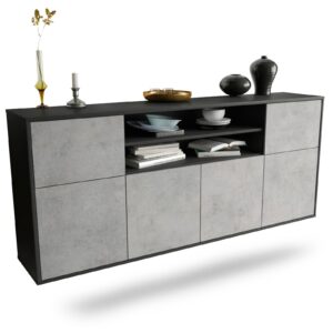 Sideboard Cedar Rapids, Beton, hängend (180x79x35cm)
