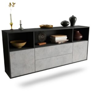 Sideboard Hartford, Beton, hängend (180x79x35cm)