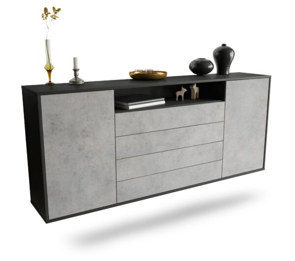 Sideboard New Haven, Beton, hängend (180x79x35cm)
