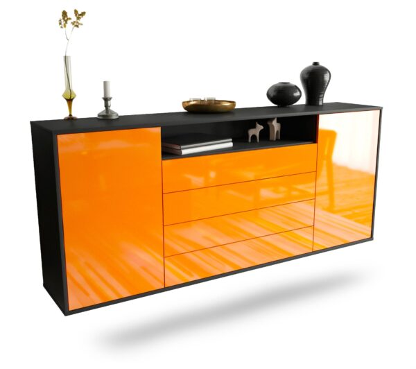 Sideboard New Haven, Orange, hängend (180x79x35cm)