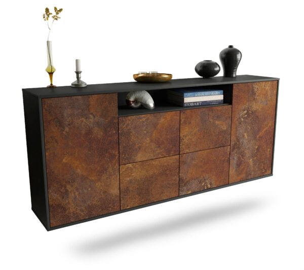Sideboard Carrollton, Rost, hängend (180x79x35cm)