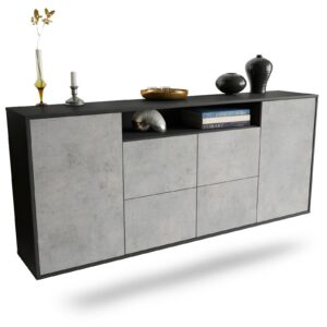 Sideboard Carrollton, Beton, hängend (180x79x35cm)