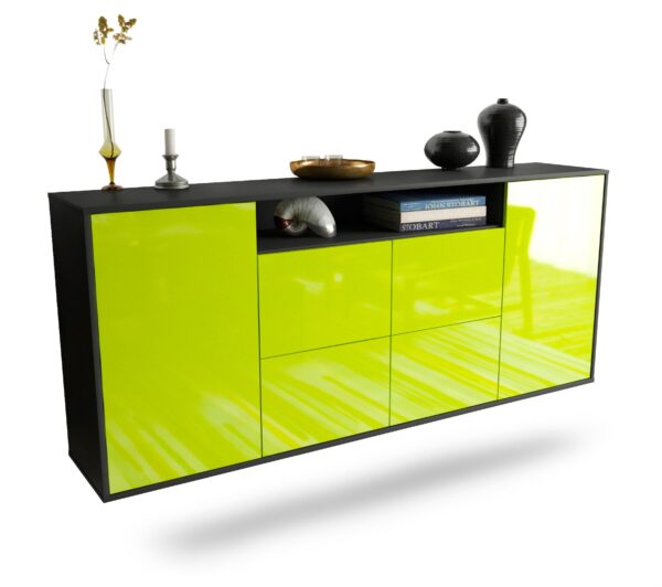 Sideboard Carrollton, Grün, hängend (180x79x35cm)