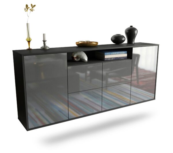 Sideboard Carrollton, Grau, hängend (180x79x35cm)