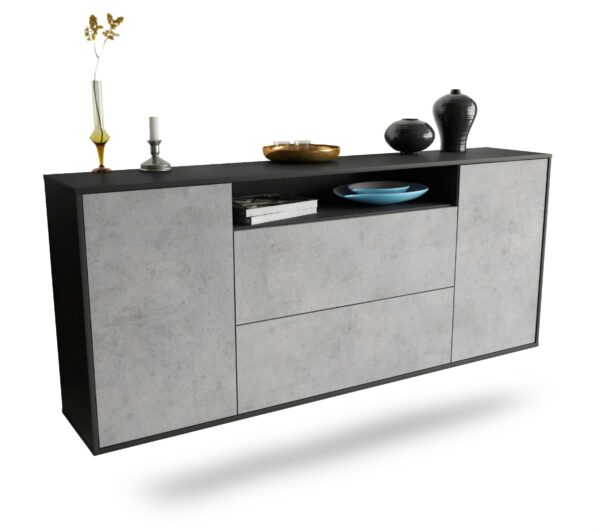 Sideboard Thousand Oaks, Beton, hängend (180x79x35cm)