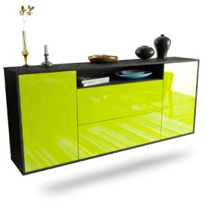 Sideboard Thousand Oaks, Grün, hängend (180x79x35cm)