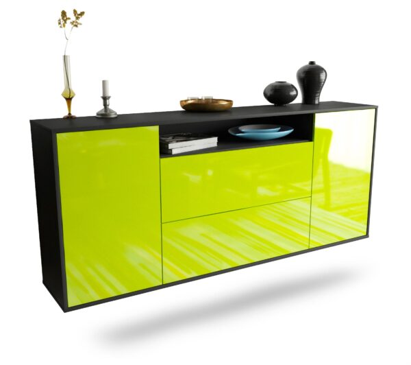 Sideboard Thousand Oaks, Grün, hängend (180x79x35cm)