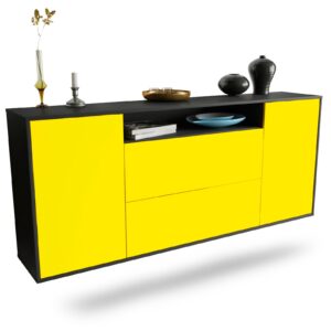 Sideboard Thousand Oaks, Gelb, hängend (180x79x35cm)