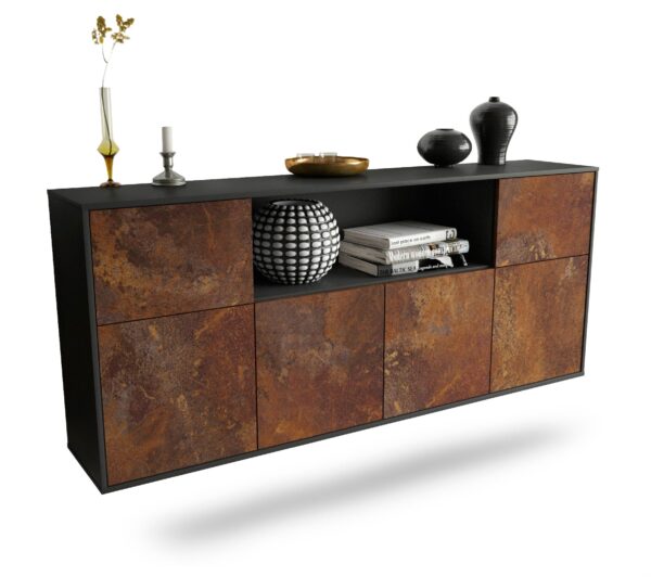 Sideboard West Valley City, Rost, hängend (180x79x35cm)