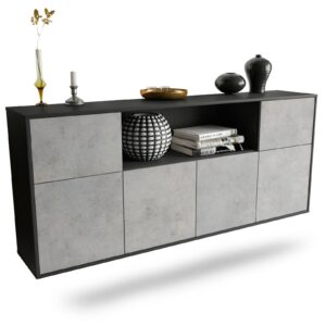 Sideboard West Valley City, Beton, hängend (180x79x35cm)