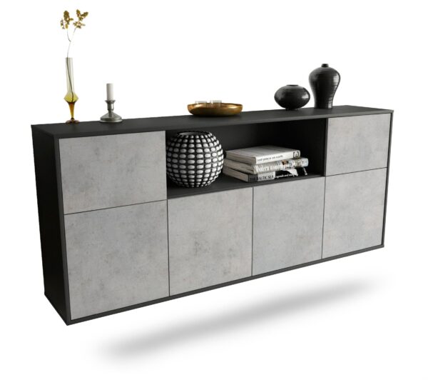 Sideboard West Valley City, Beton, hängend (180x79x35cm)