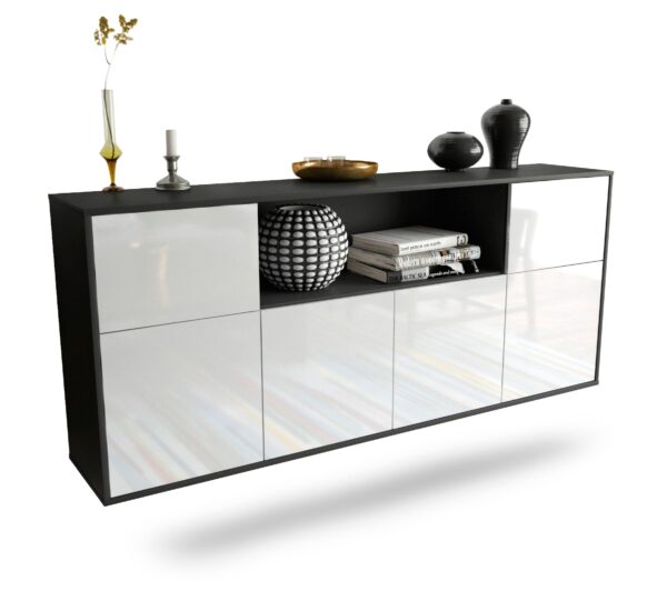 Sideboard West Valley City, Weiß, hängend (180x79x35cm)