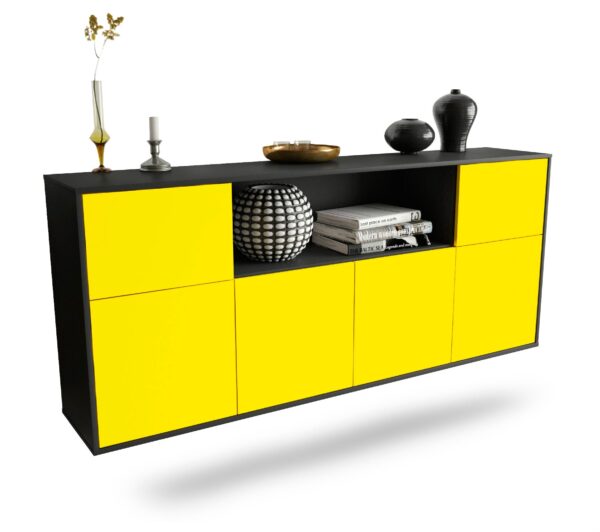 Sideboard West Valley City, Gelb, hängend (180x79x35cm)