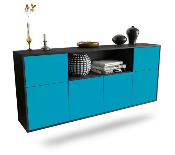 Sideboard West Valley City, Türkis, hängend (180x79x35cm)