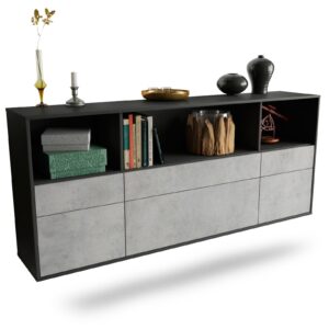 Sideboard Cary, Beton, hängend (180x79x35cm)