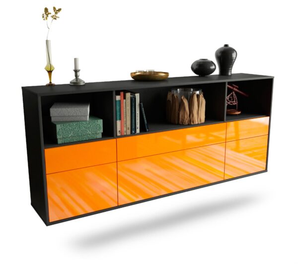 Sideboard Cary, Orange, hängend (180x79x35cm)