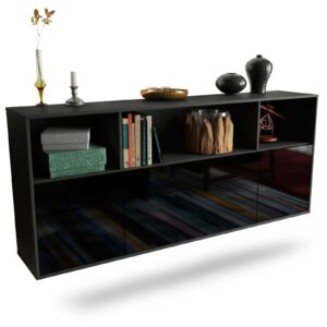 Sideboard Cary, Schwarz, hängend (180x79x35cm)