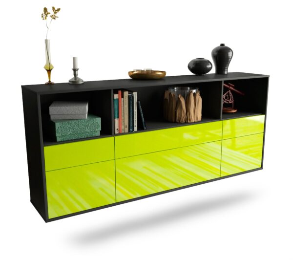 Sideboard Cary, Grün, hängend (180x79x35cm)