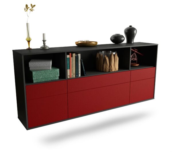 Sideboard Cary, Bordeaux, hängend (180x79x35cm)