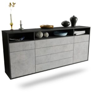 Sideboard Bellevue, Beton, hängend (180x79x35cm)