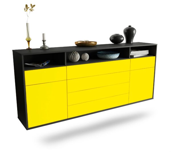 Sideboard Bellevue, Gelb, hängend (180x79x35cm)